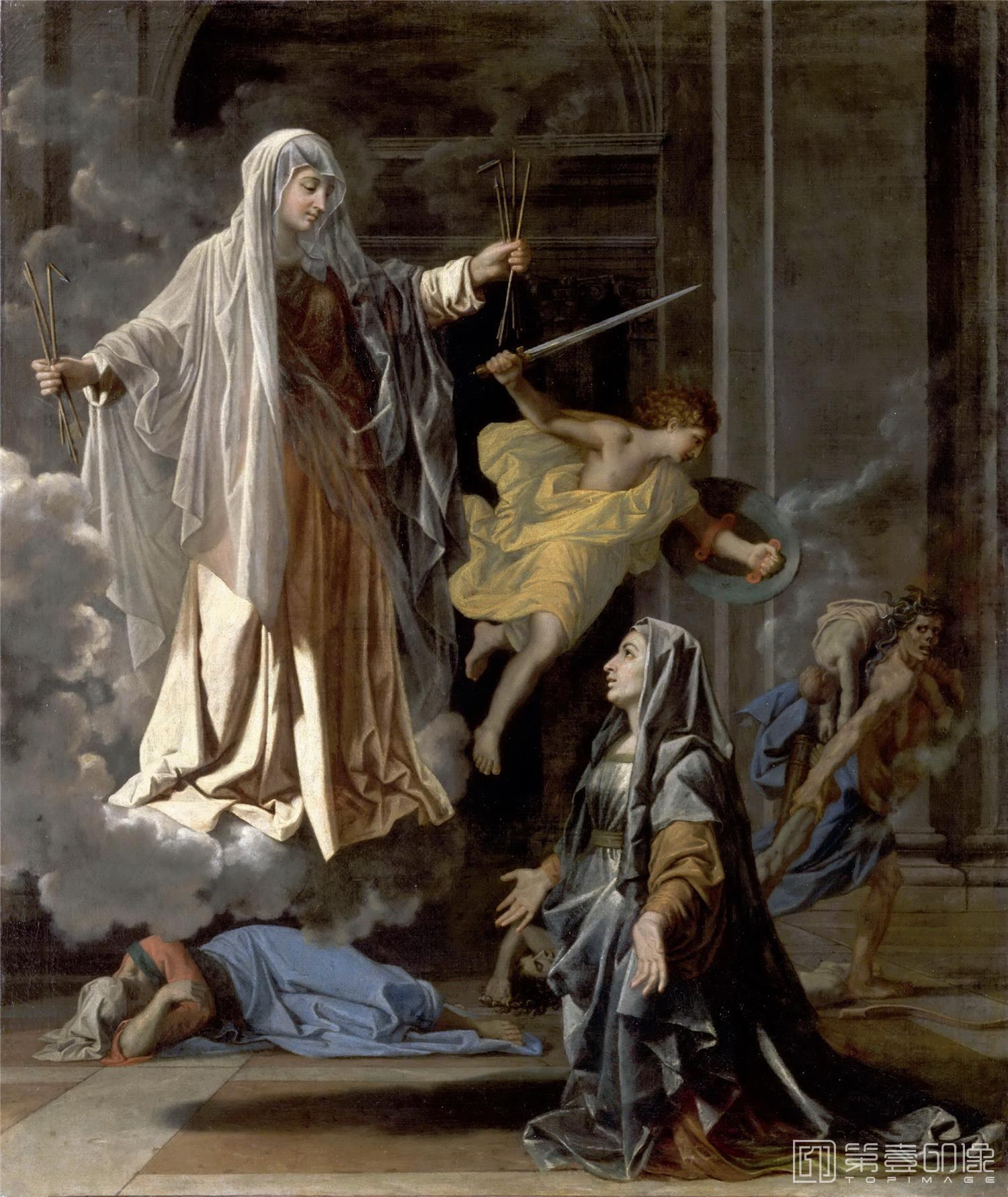 油画-卢浮宫-Nicolas PoussinSaint Francesca Romana-1388